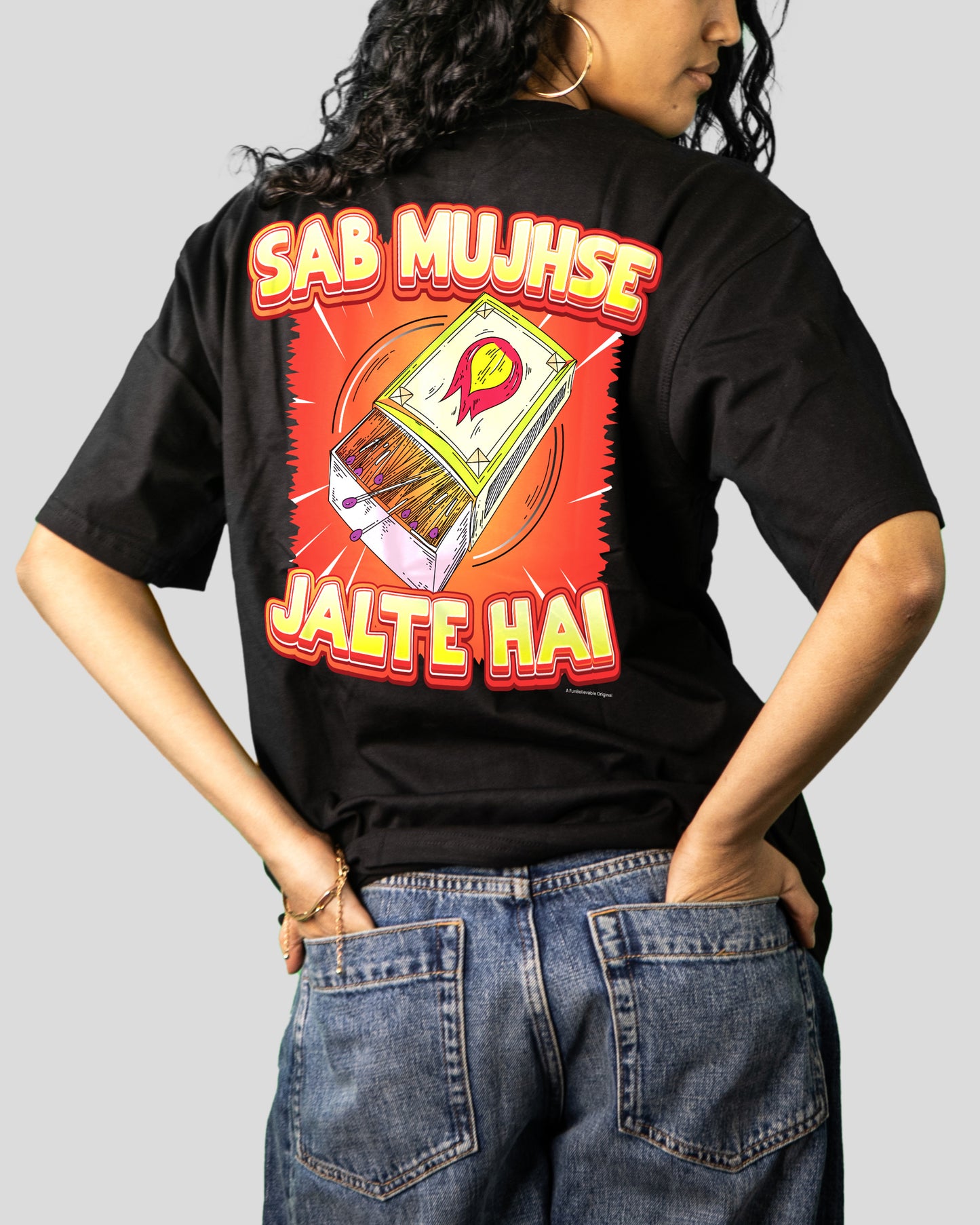 Sab Mujhse Jalte Hai Printed Unisex Oversized Tee