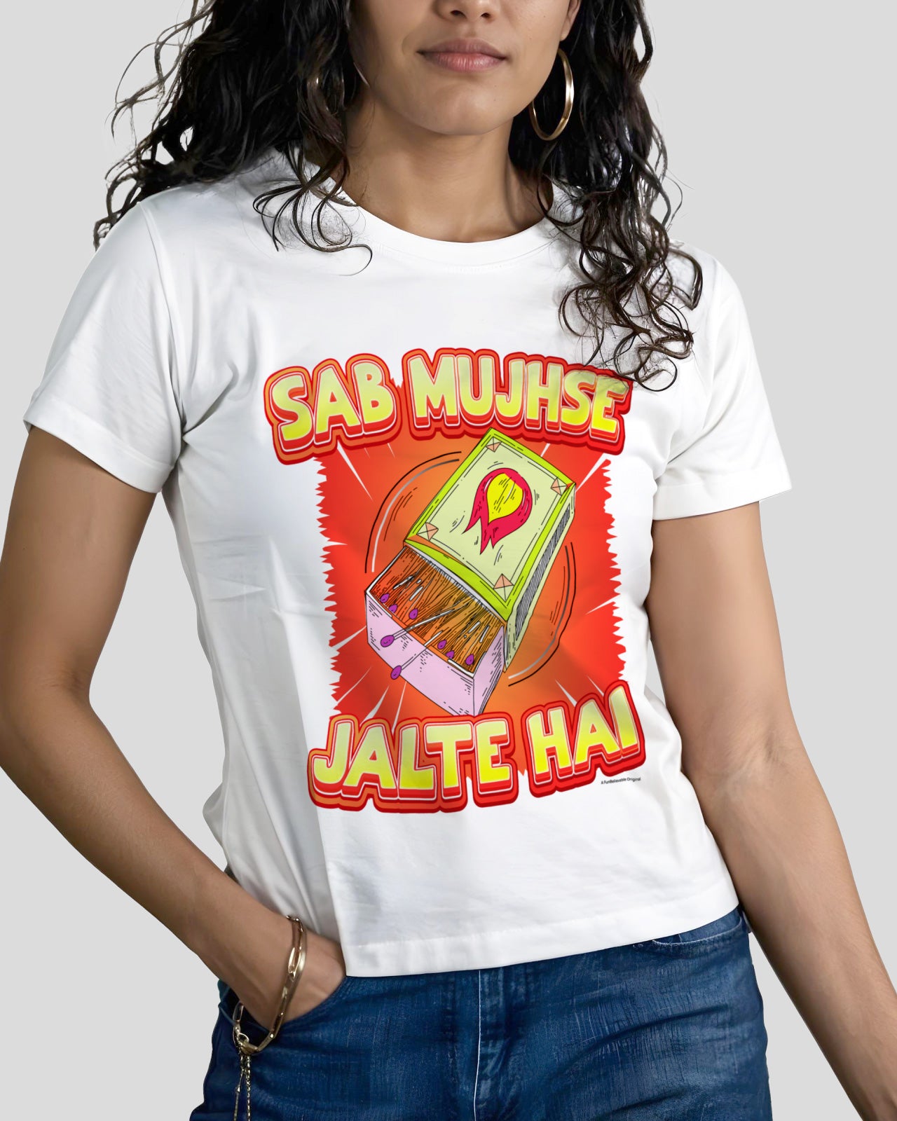 Sab Mujhse Jalte hai Printed Women's Regular Round Neck Tee