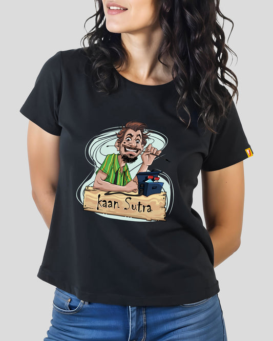 Kaan Sutra Printed Women's Regular Round Neck Tee