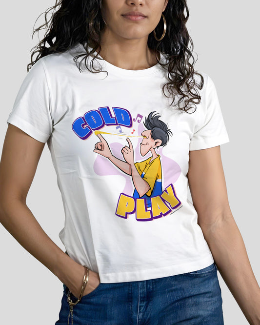 ColdPlay Printed Women's Regular Round Neck Tee