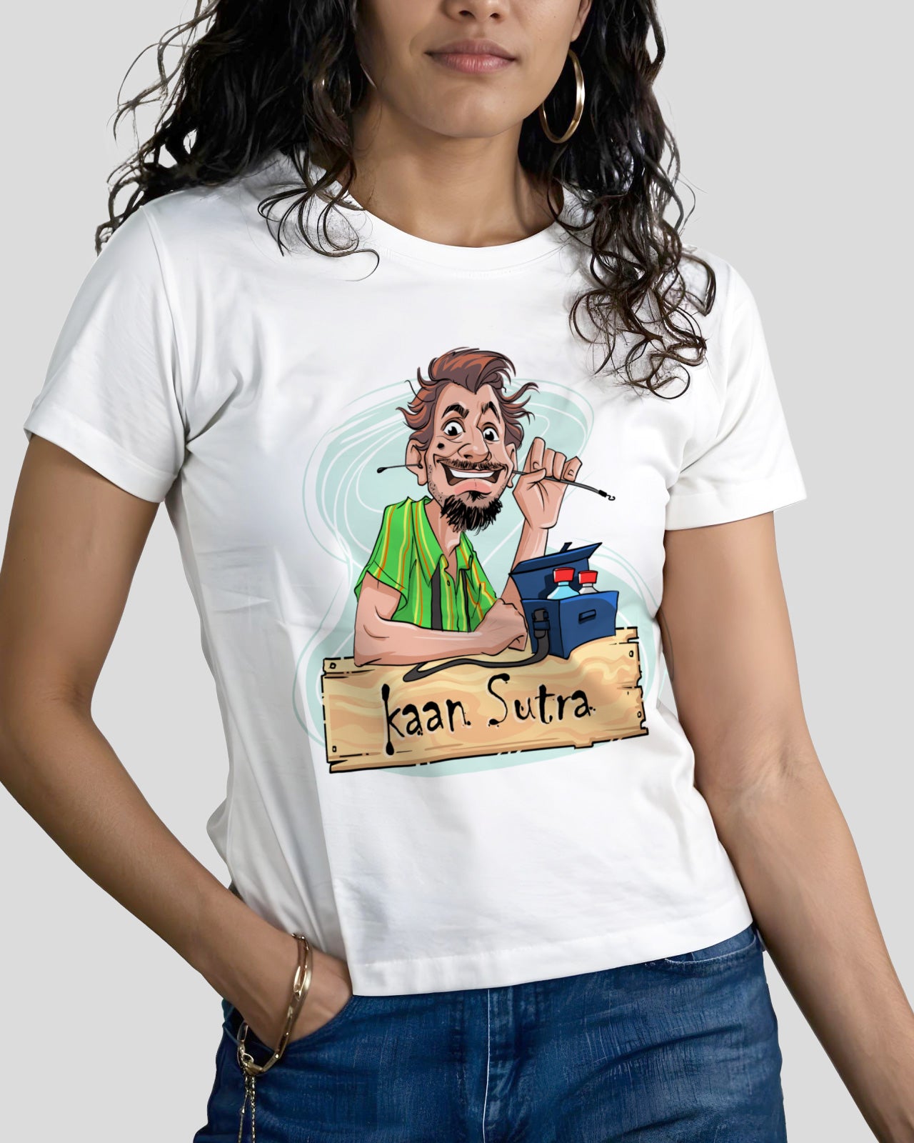 Kaan Sutra Printed Women's Regular Round Neck Tee