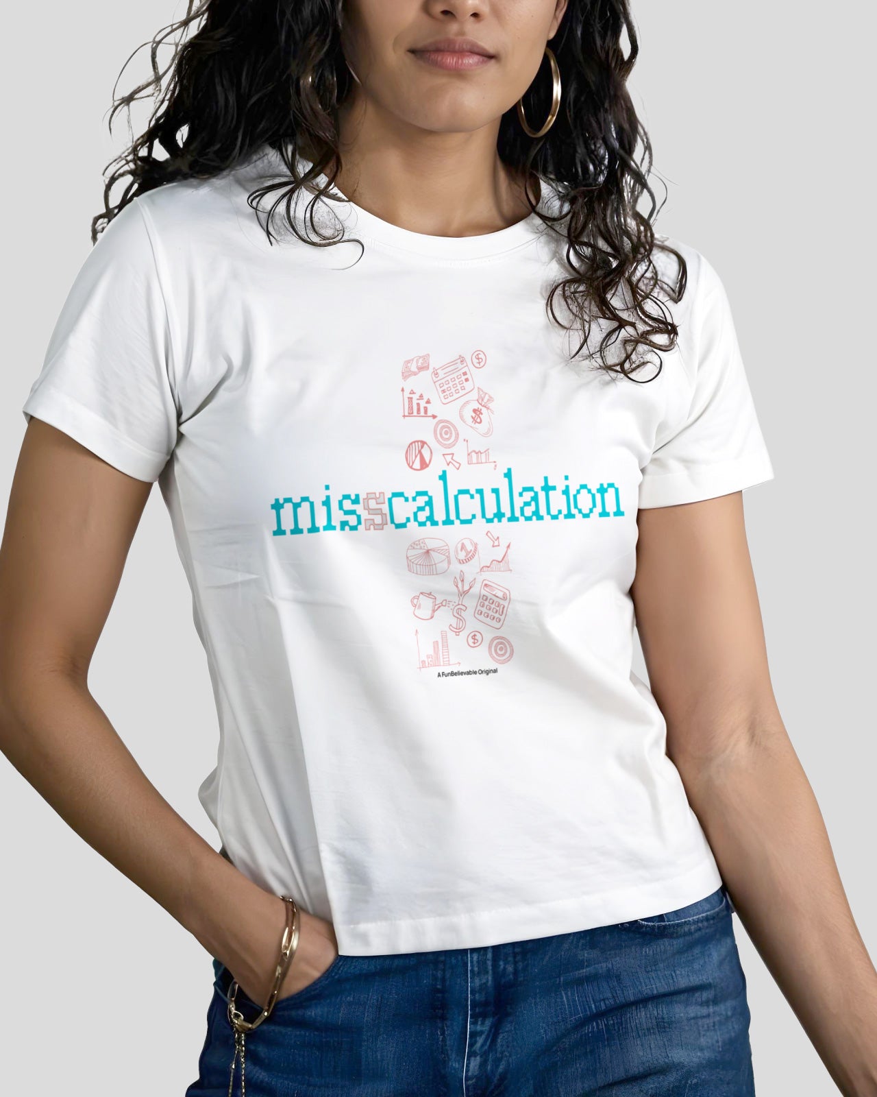 Misscalculation Printed Women's Regular Round Neck Tee